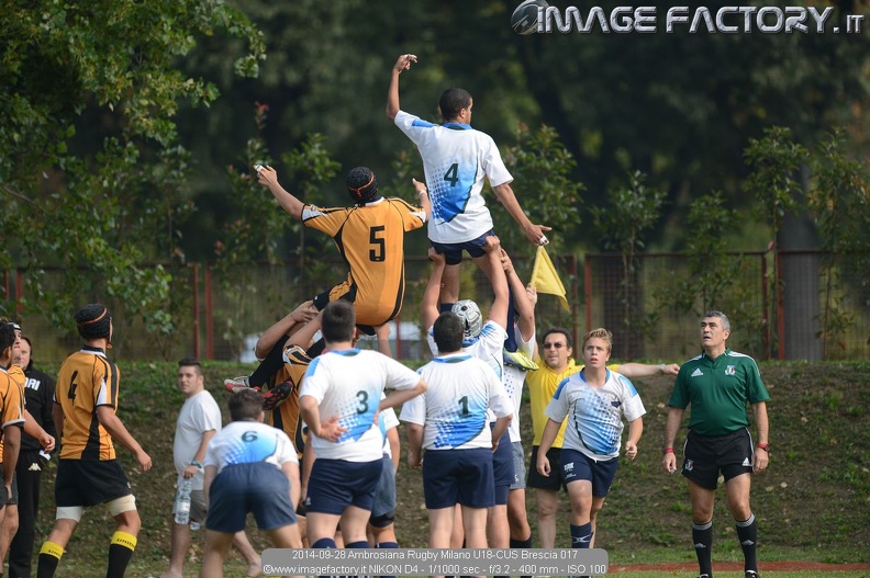 2014-09-28 Ambrosiana Rugby Milano U18-CUS Brescia 017.jpg